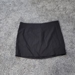 No Boundaries Black Pinstripe Mini Skirt